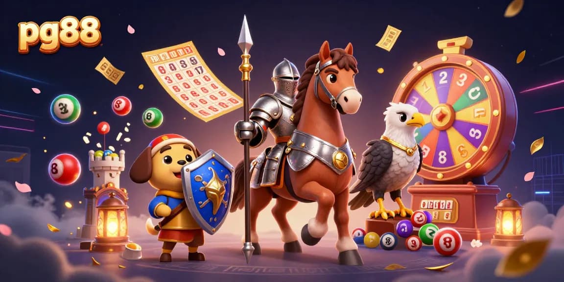 Experience thrilling gameplay at pg88 with knights, lottery elements, and immersive casino atmosphere.