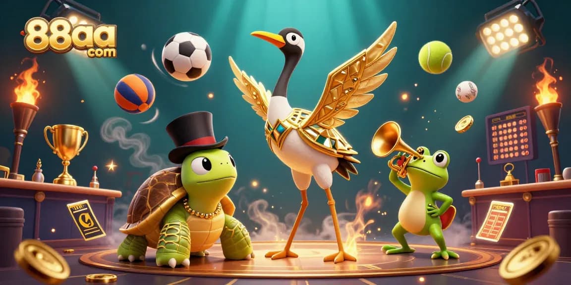 Experience the thrill of 88aa com with dazzling casino characters amidst dynamic sports and gaming elements.