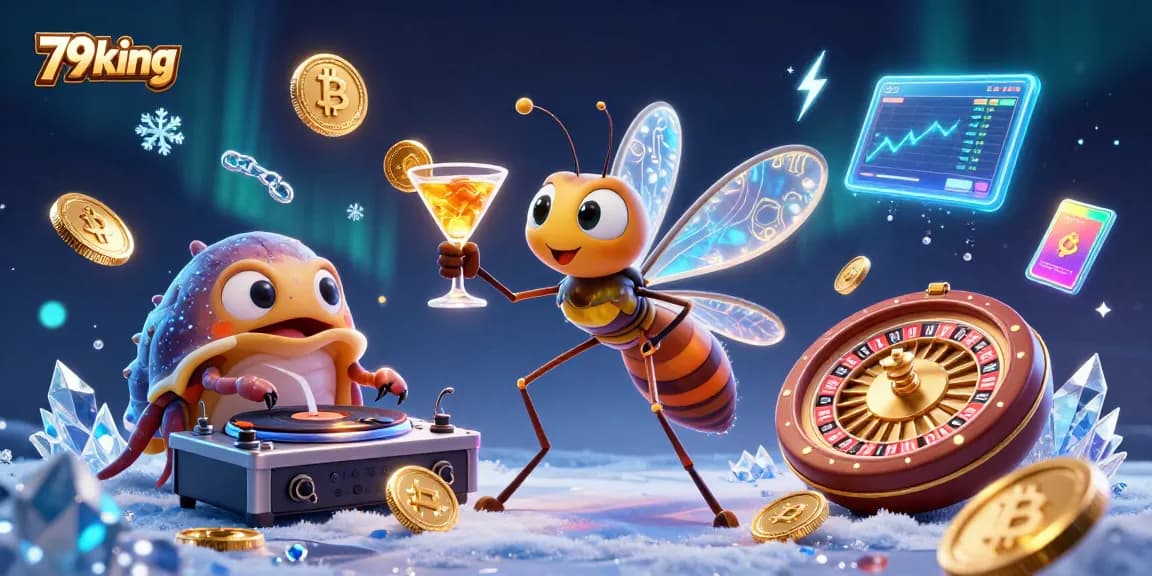 Engage in thrilling gameplay with 79king, featuring a lively frozen mosquito mascot as a casino delight.