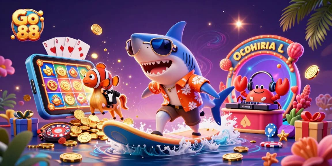 Experience the excitement of Go 88 casino games with vibrant characters and dynamic gaming elements.