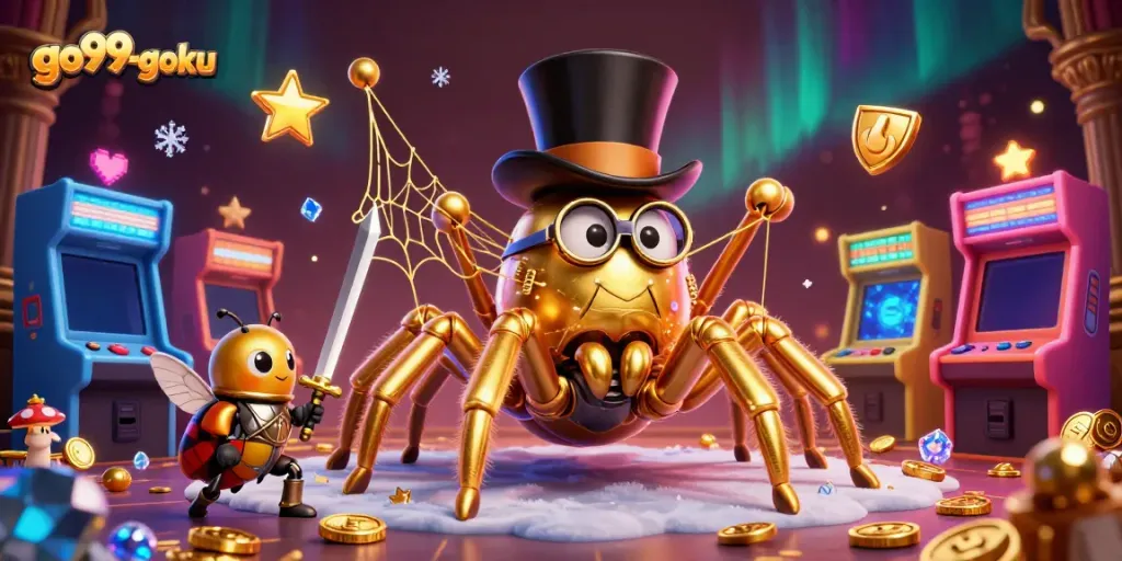 Experience high-stakes gaming with go99-goku as a golden tarantula weaves its web of fortune.