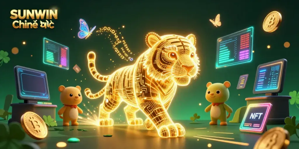 Engage with SUNWIN Chính thức in a vibrant digital casino featuring neon elements and interactive visuals.