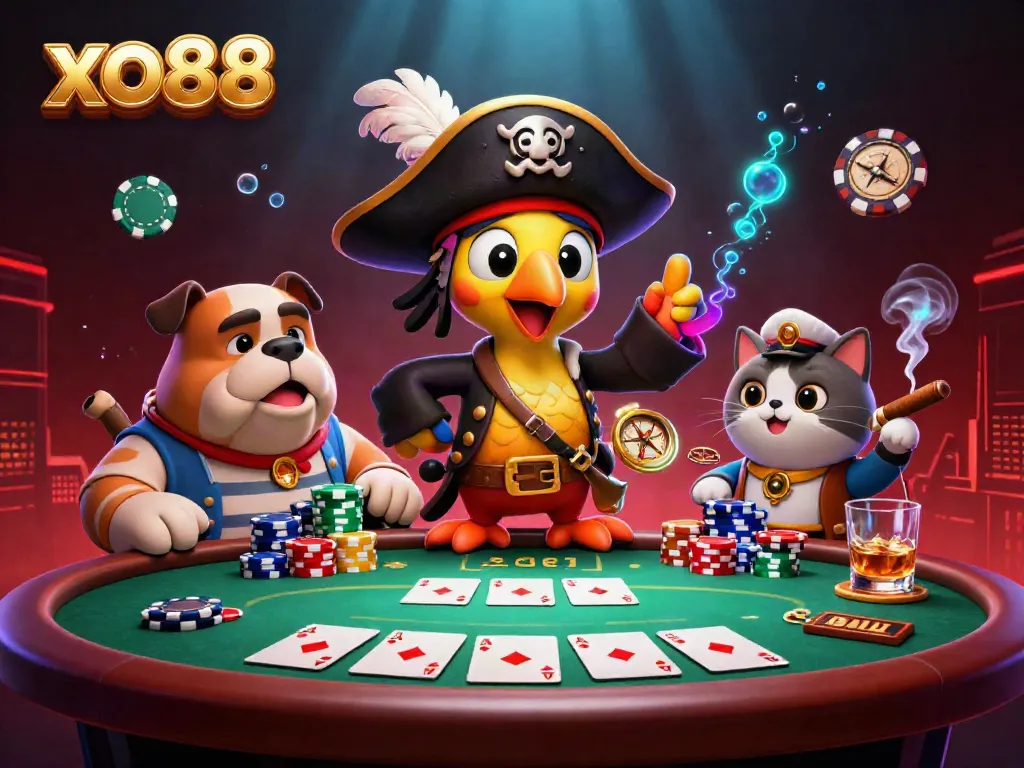 Experience thrilling moments at xo88 casino with dynamic poker characters and vibrant game elements.