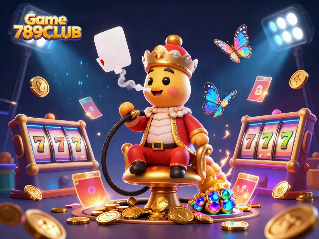 Experience the excitement of Game 789CLUB with dynamic casino elements and vibrant 3D characters.