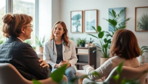 Enhance emotional wellbeing through a professional therapeutic conversation in a serene setting.
