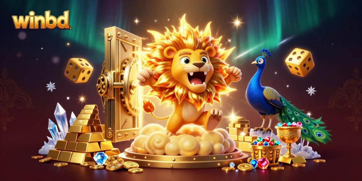 Experience exciting games at winbd with vibrant 3D illustrations capturing the essence of online betting.
