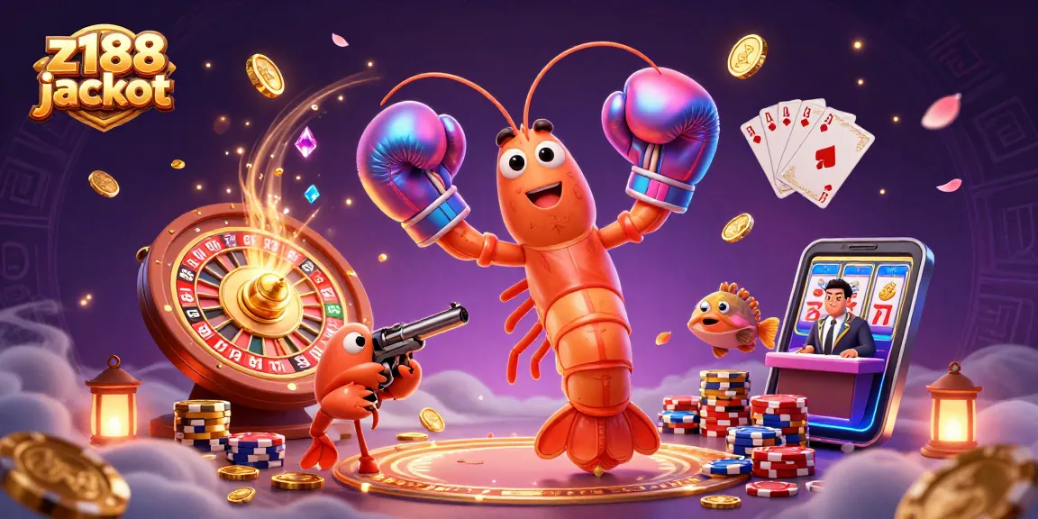 Experience the excitement of z188 jackpot with vibrant casino elements and dynamic characters in action.